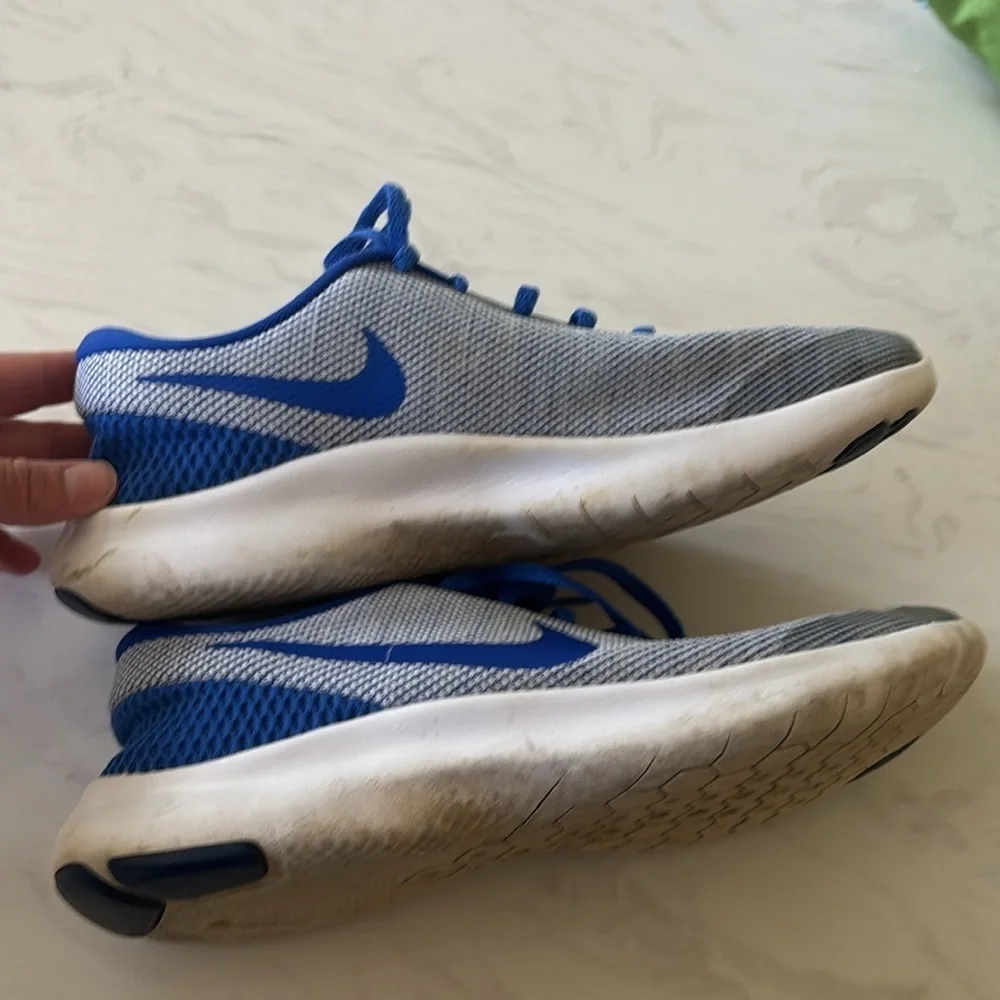Men’s Blue and White Nike Flex Experience RN7 Athletic Shoes